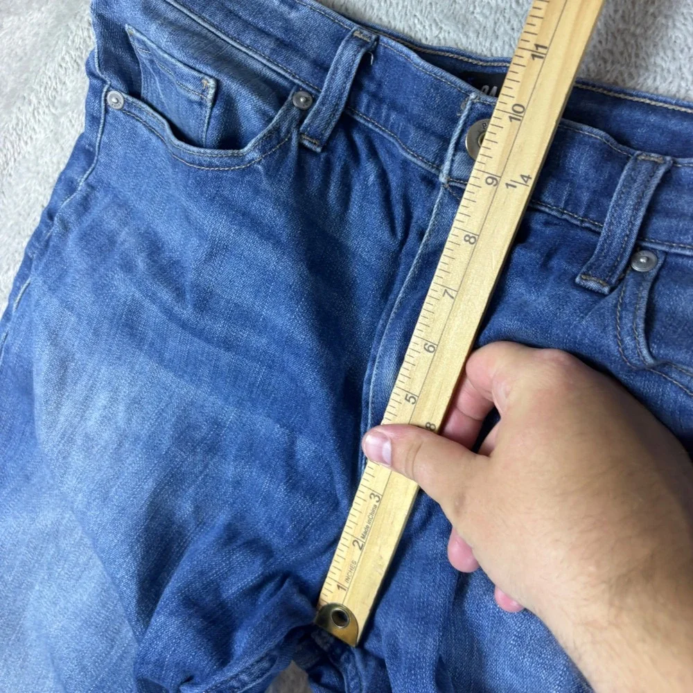 PAIGE Jeans Mens 34 (Fits 36x28) Federal Slim Straight Blue Whisker Fade Stretch